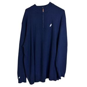 SEC 119 Sweater Mens 3XL Blue 1/4 Zip Long Sleeve Lightning Bolt Grateful Dead